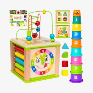 TOYVENTIVE Wooden Activity Cube