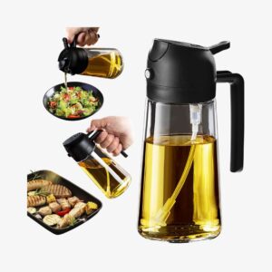 TrendPlain 16oz/470ml Glass Olive Oil Sprayer for Cooking